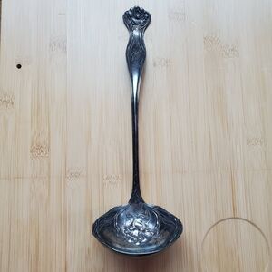 vintage Rogers & Bro A1 engraved handle ladle serving spoon silver plated